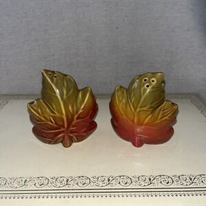 Vintage Porcelain Salt and Pepper Shakers Better Homes and Gardens Maple Leaf